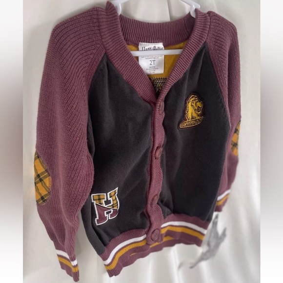 NEW w/Tags Warner Bros Harry Potter Button Down Sweater Gryffindor Hogwarts 2T - Picture 2 of 10